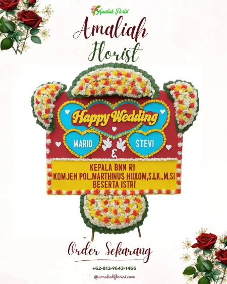 Papan Bunga Pernikahan Tegallinggah